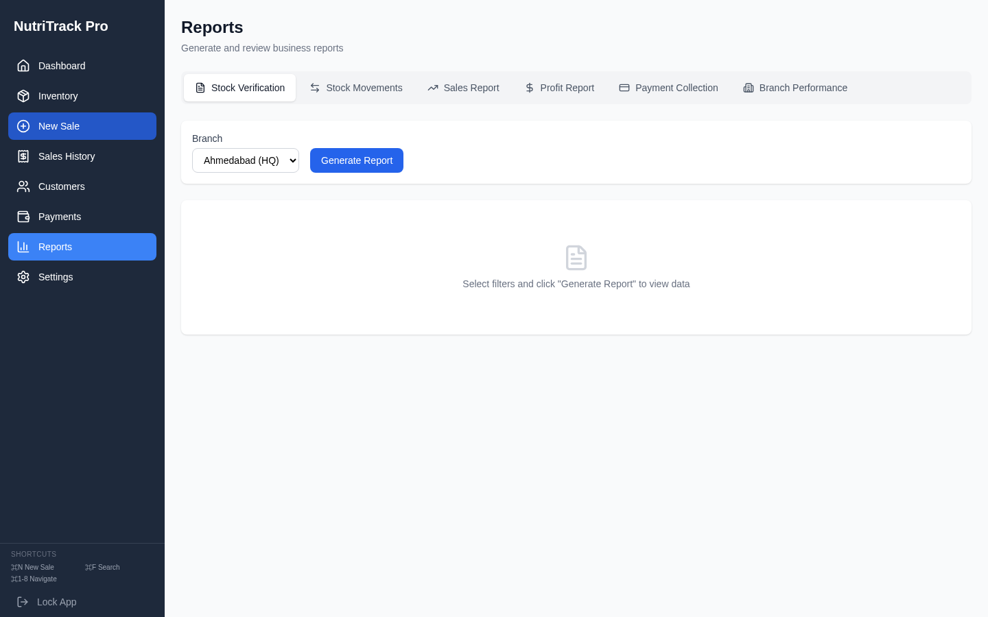 NutriTrack Pro — Gym & Nutrition Shop Management screenshot