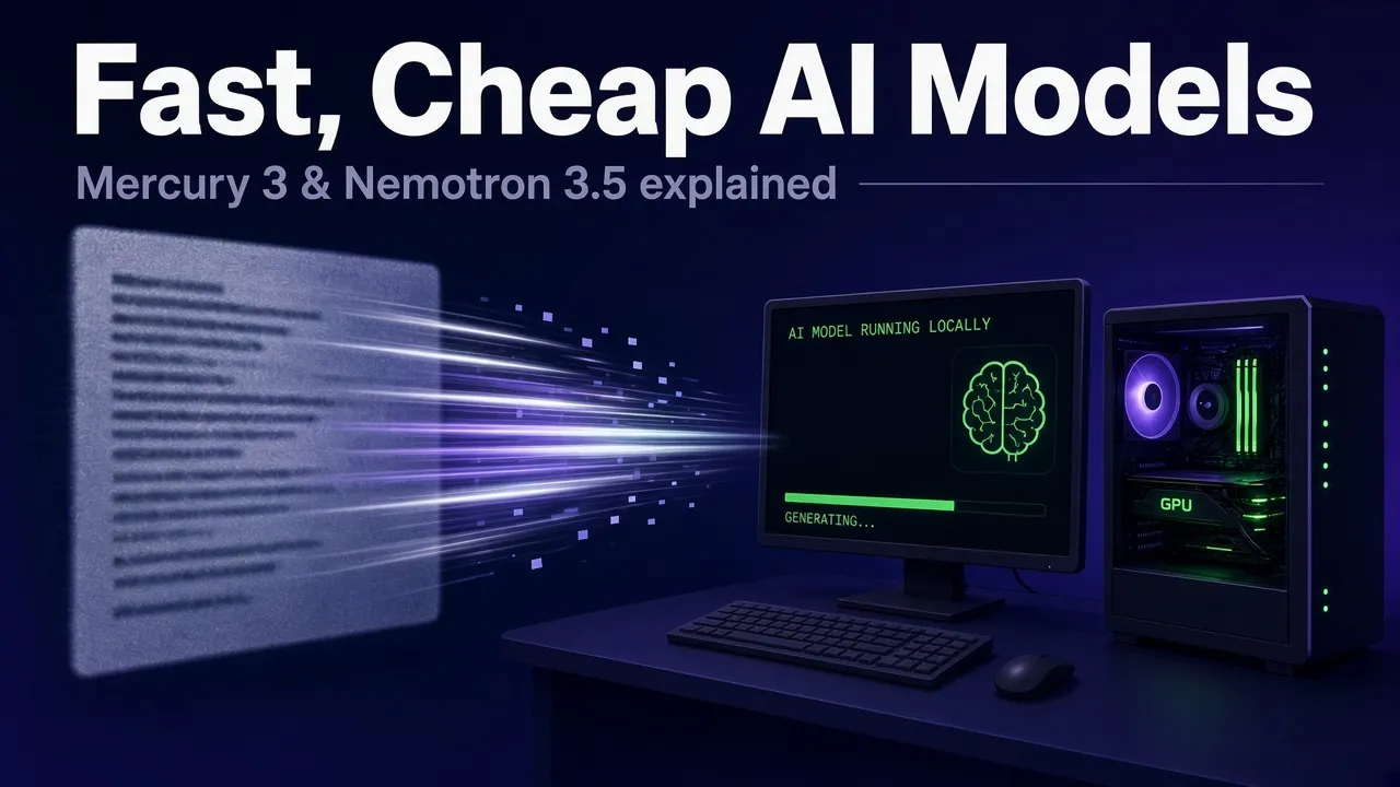 Mercury 3 and Nemotron 3.5: Fast, Cheap AI Models Explained